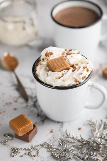 SALTED CARMEL HOT CHOCOLATE