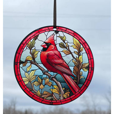 CARDINAL WINDOW ORNAMENT