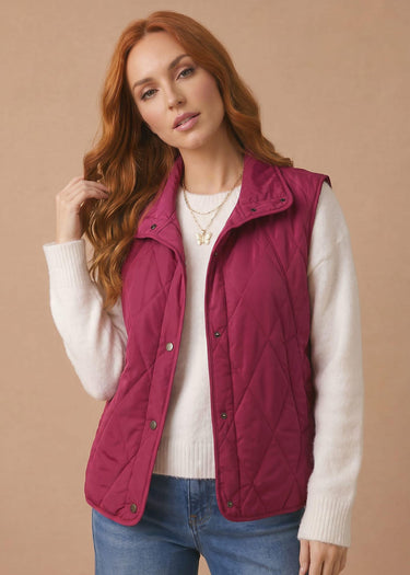 VEST *MISSY* SOLID SNAP FRONT 2 COLORS