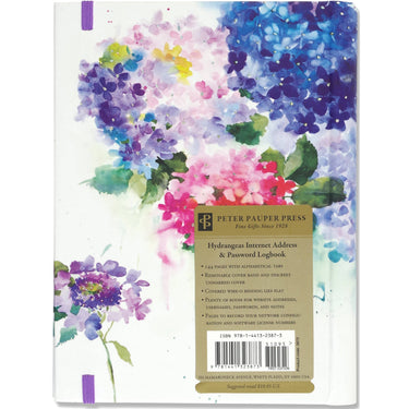 LARGE HYDRANGEA PASSWORD LOGBOOK
