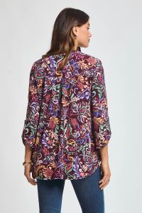 TOP *MISSY* MAROON LIZZY 3/4 SLEEVE RELAXED FIT