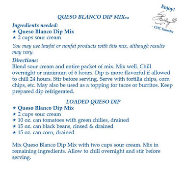 QUESO BLANCO DIP MIX
