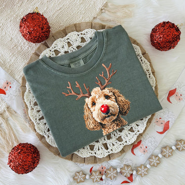 TRANSFER REINDEER GOLDEN DOODLE