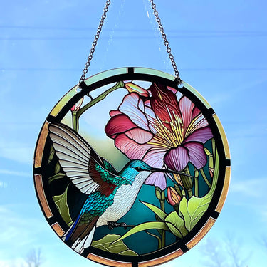 TEAL HUMMINGBIRD SUNCATCHER